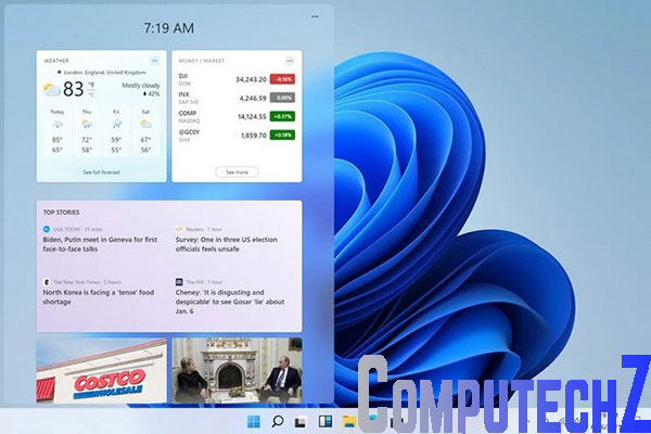 tính năng widget của hệ điều hành windows 11