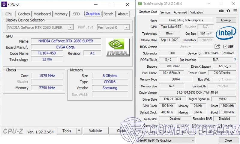 cách kiểm tra card màn hình bao nhiêu gb trên CPU-Z/GPU-Z