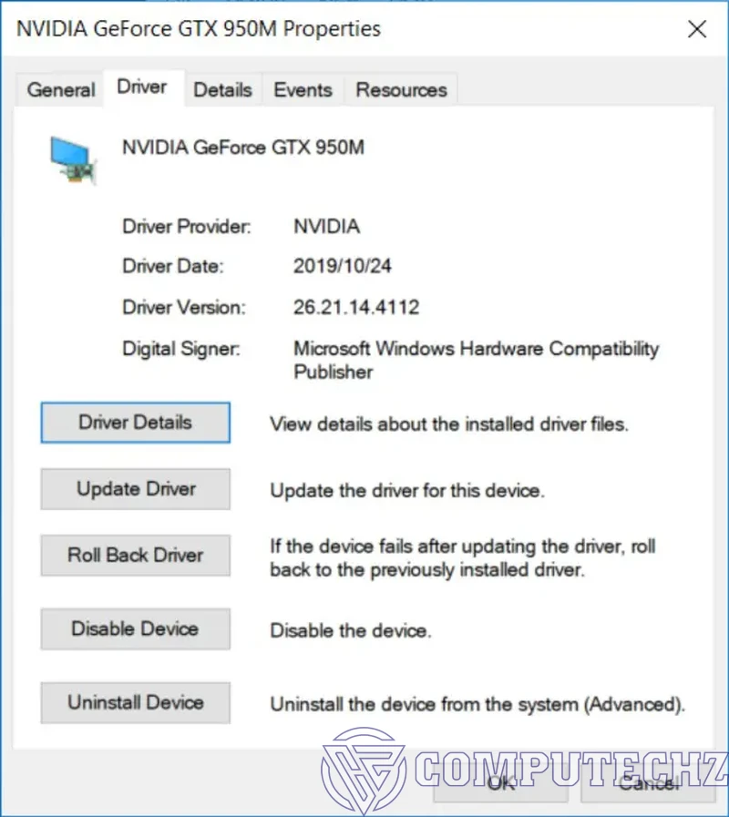 phím tắt reset card màn hình